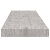 Étagères murales flottantes 2 pcs gris béton 80x23,5x3,8 cm MDF