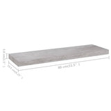 Étagères murales flottantes 2 pcs gris béton 80x23,5x3,8 cm MDF