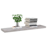 Étagère murale flottante Gris béton 90x23,5x3,8 cm MDF