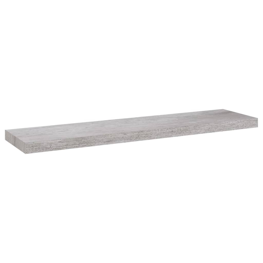 Étagères murales flottantes 2 pcs Gris béton 90x23,5x3,8cm MDF