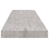 Étagères murales flottantes 2 pcs Gris béton 90x23,5x3,8cm MDF