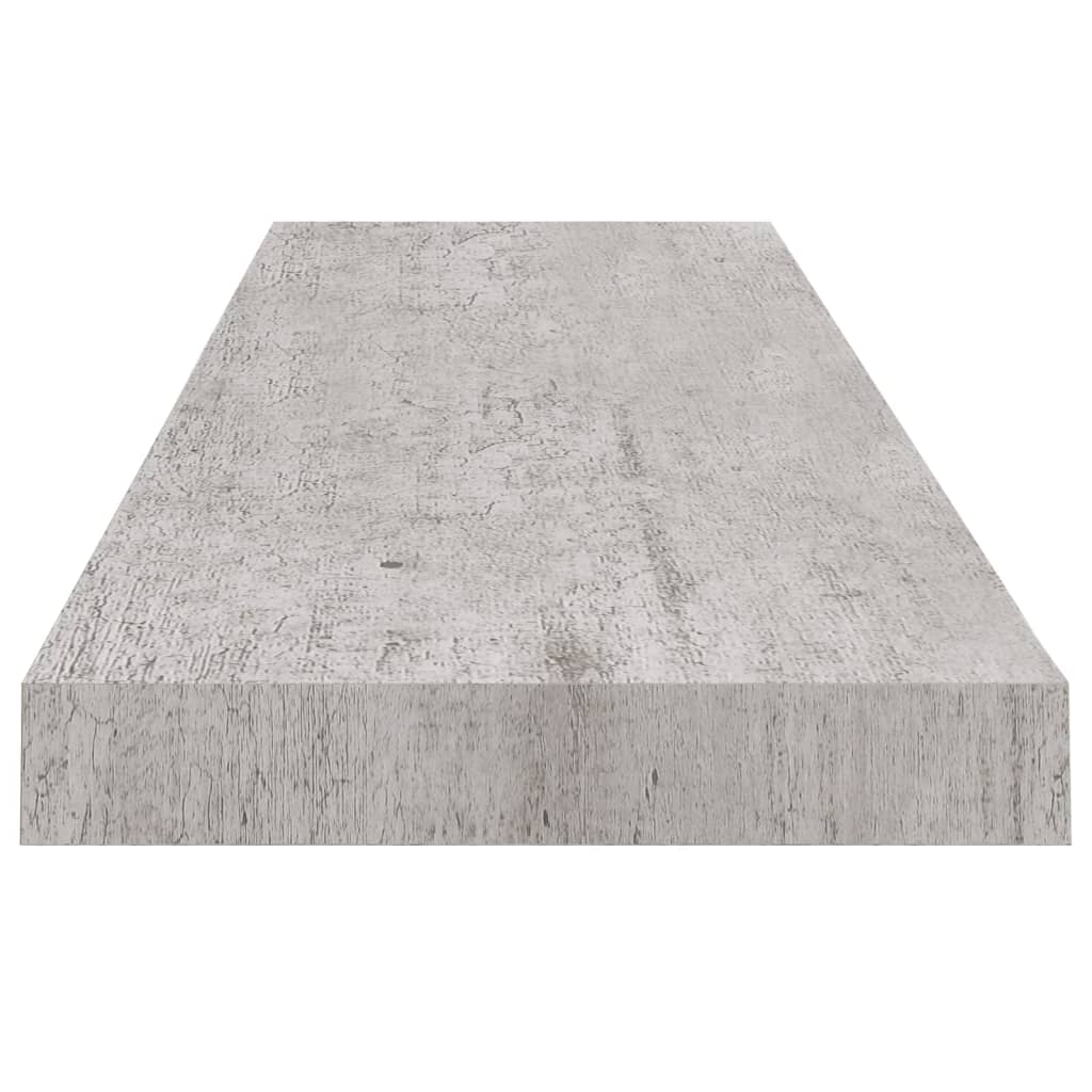 Étagères murales flottantes 4 pcs Gris béton 90x23,5x3,8cm MDF