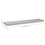 Étagères murales flottantes 4 pcs Gris béton 90x23,5x3,8cm MDF