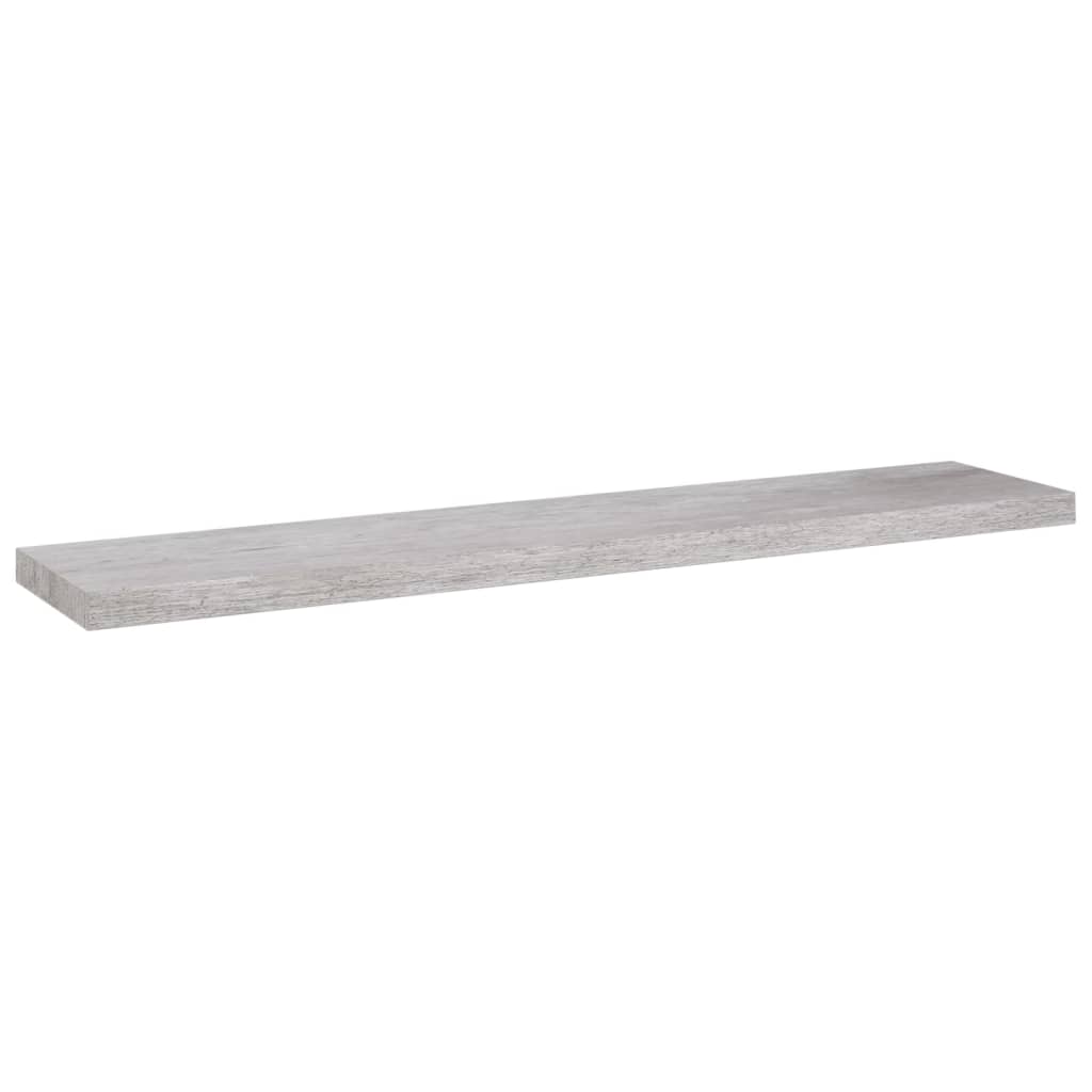 Étagère murale flottante Gris béton 120x23,5x3,8 cm MDF