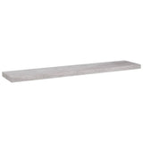 Étagère murale flottante Gris béton 120x23,5x3,8 cm MDF