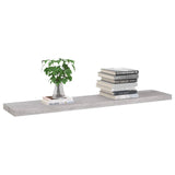 Étagère murale flottante Gris béton 120x23,5x3,8 cm MDF