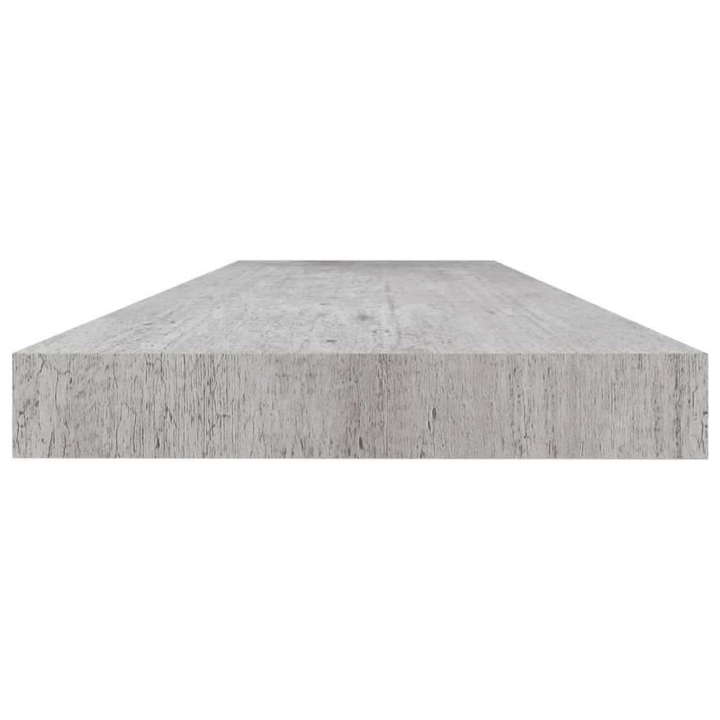 Étagère murale flottante Gris béton 120x23,5x3,8 cm MDF