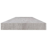 Étagères murales flottantes 2 pcs gris béton 120x23,5x3,8cm MDF