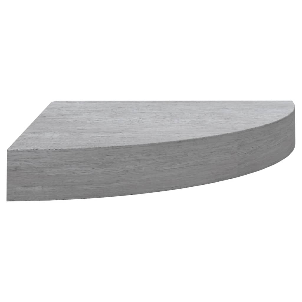 Étagère d'angle murale Gris béton 25x25x3,8 cm MDF