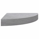 Étagères d'angle murales 2 pcs Gris béton 35x35x3,8 cm MDF