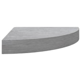 Étagères d'angle murales 4 pcs Gris béton 35x35x3,8 cm MDF