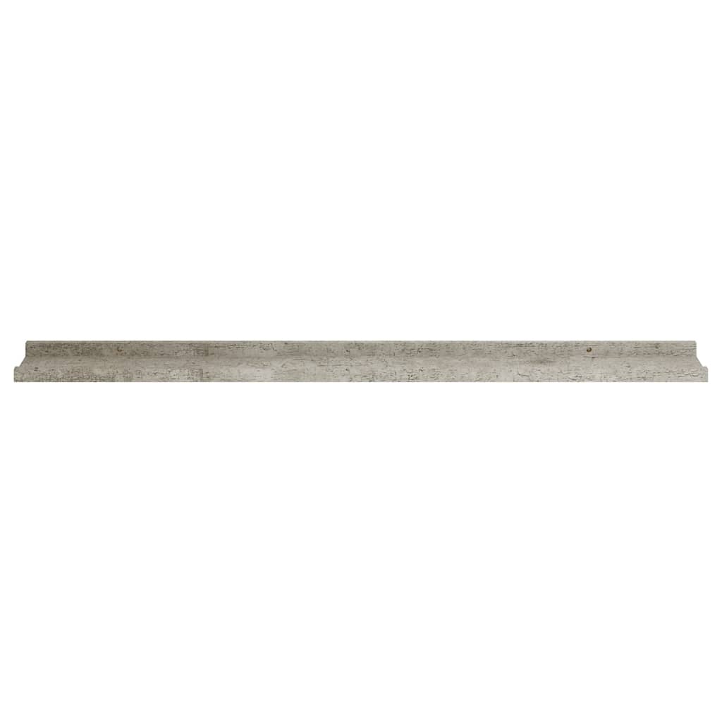 Étagères murales 4 pcs Gris béton 100x9x3 cm