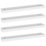 Étagères murales Loggia 4 pcs Blanc 80x15x4 cm MDF