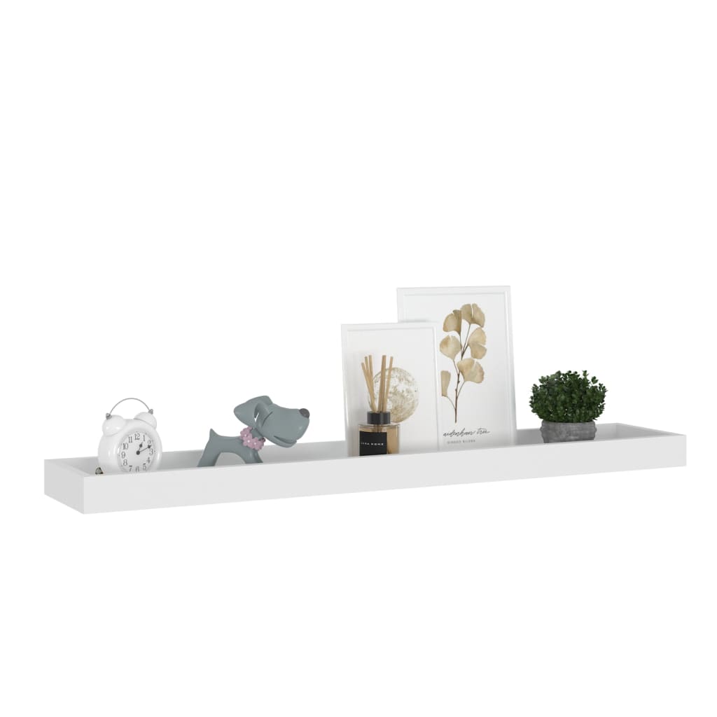 Étagères murales Loggia 4 pcs Blanc 80x15x4 cm MDF