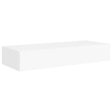 Étagères à tiroirs murales 2 pcs Blanc 60x23,5x10 cm MDF