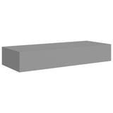 Étagères à tiroirs murales 2 pcs gris 60x23,5x10 cm MDF