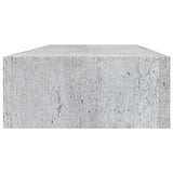 Étagères à tiroir murales 2 pcs Gris béton 60x23,5x10 cm MDF