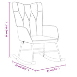 Chaise à bascule Gris foncé Tissu