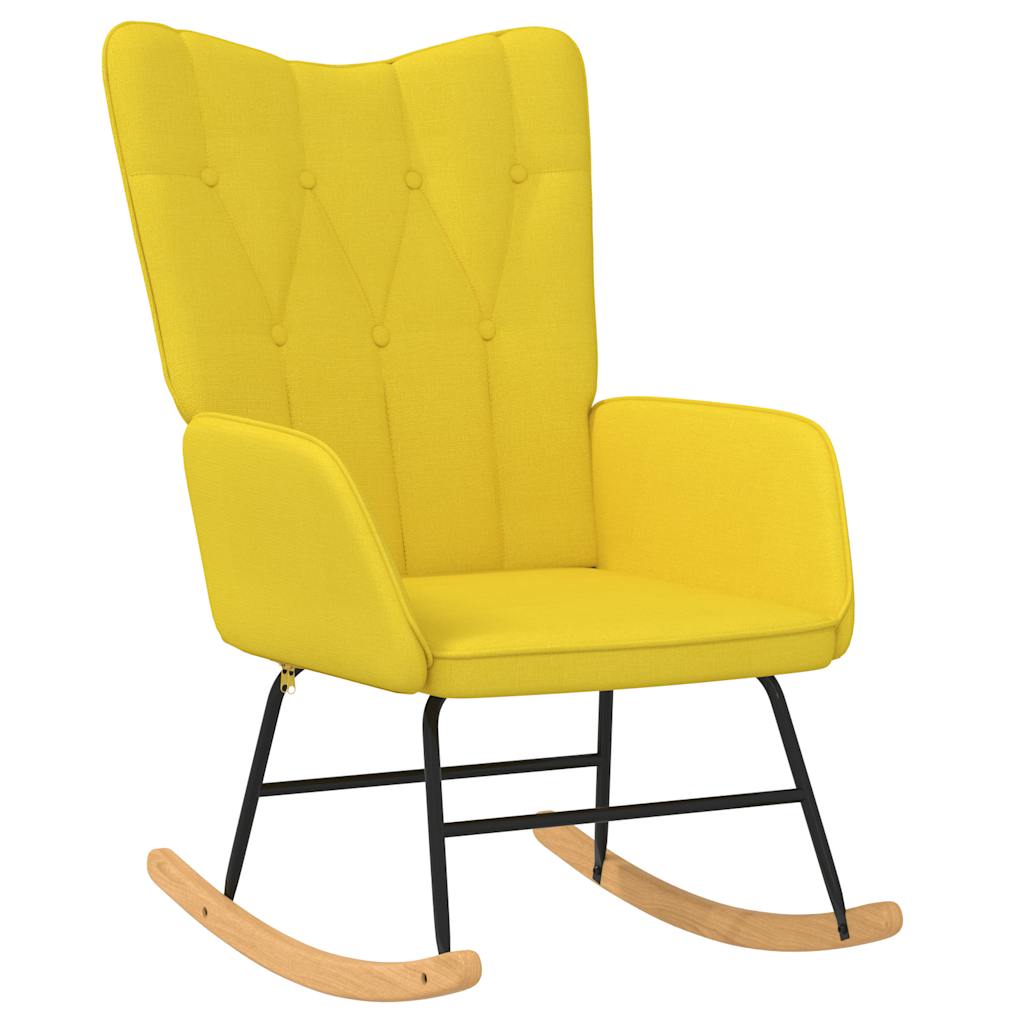 Chaise à bascule Jaune moutarde Tissu