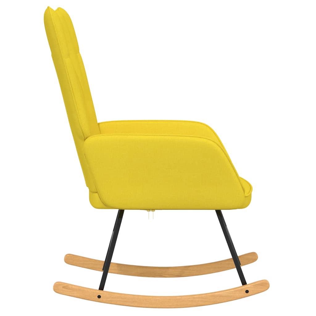 Chaise à bascule Jaune moutarde Tissu