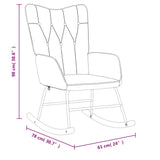 Chaise à bascule Jaune moutarde Tissu