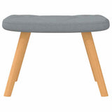 Chaise à bascule avec tabouret Gris clair Tissu