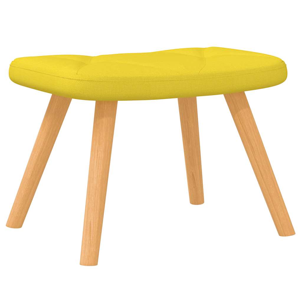 Chaise à bascule avec tabouret Jaune moutarde Tissu