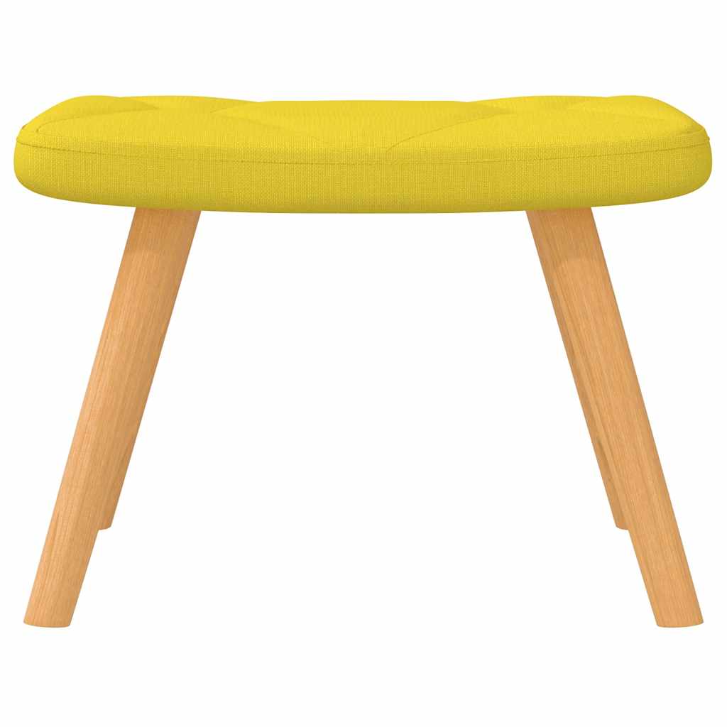 Rocking chair with stool Mustard yellow fabric