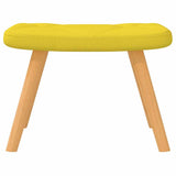 Chaise à bascule avec tabouret Jaune moutarde Tissu