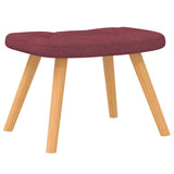 Chaise à bascule avec tabouret Rouge bordeaux Tissu