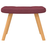 Chaise à bascule avec tabouret Rouge bordeaux Tissu