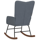 Dark Grey Velvet Rocking Chair