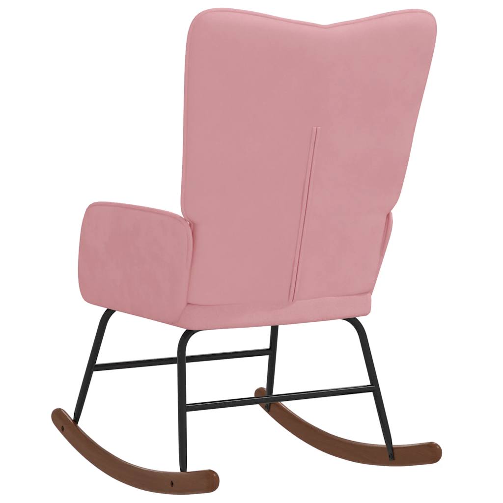 Chaise à bascule Rose Velours