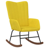 Chaise à bascule Jaune moutarde Velours