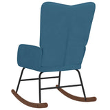 Blue Velvet Rocking Chair