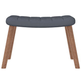 Chaise à bascule avec repose-pied Gris foncé Velours