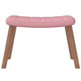 Chaise à bascule avec repose-pied Rose Velours