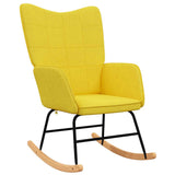 Chaise à bascule Jaune moutarde Tissu