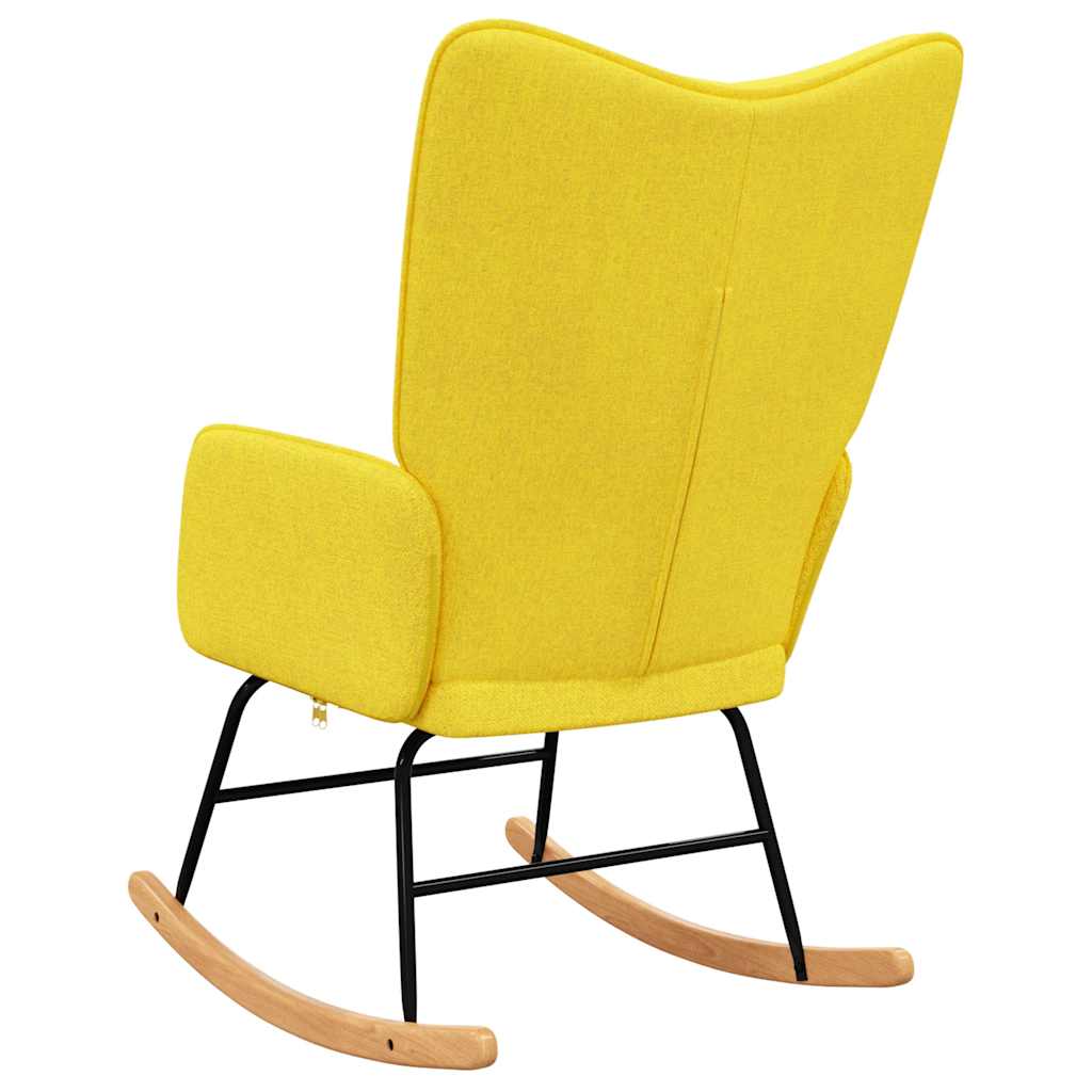 Chaise à bascule Jaune moutarde Tissu