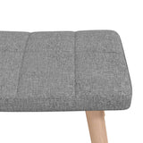 Chaise à bascule avec tabouret Gris clair Tissu