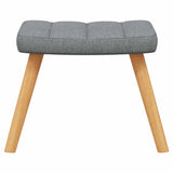 Chaise à bascule avec tabouret Gris clair Tissu