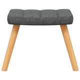 Chaise à bascule avec tabouret Gris foncé Tissu