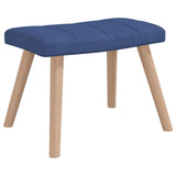 Chaise à bascule avec tabouret Bleu Tissu