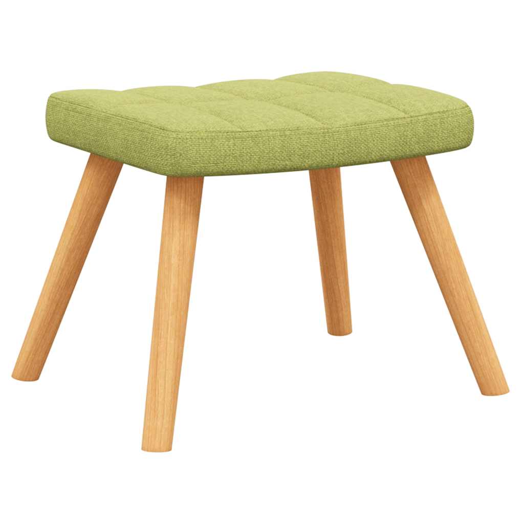 Chaise à bascule avec tabouret Vert Tissu