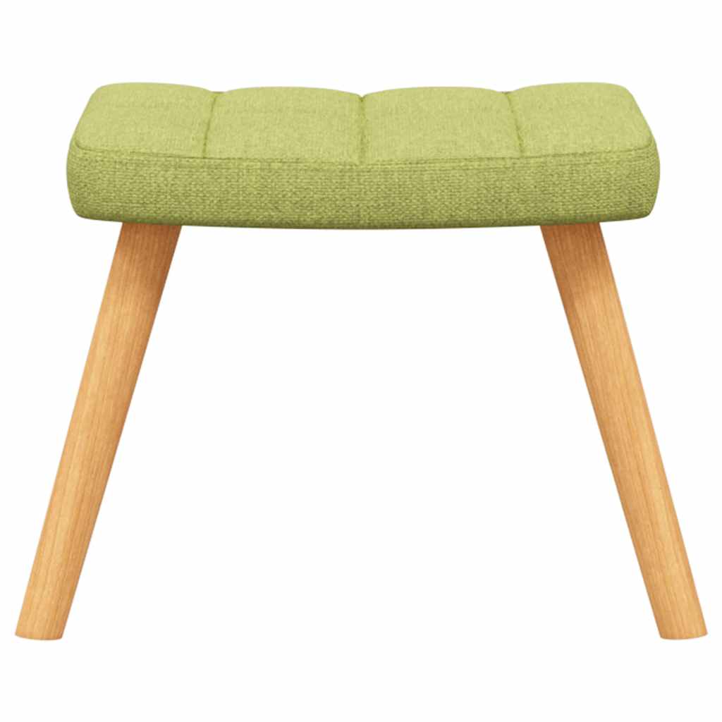 Chaise à bascule avec tabouret Vert Tissu