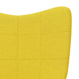 Chaise à bascule avec tabouret Jaune moutarde Tissu