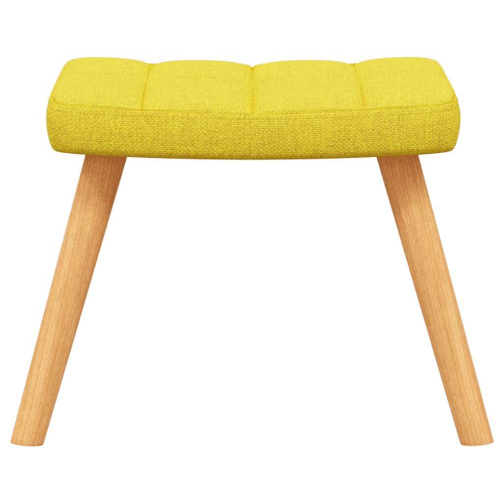 Chaise à bascule avec tabouret Jaune moutarde Tissu