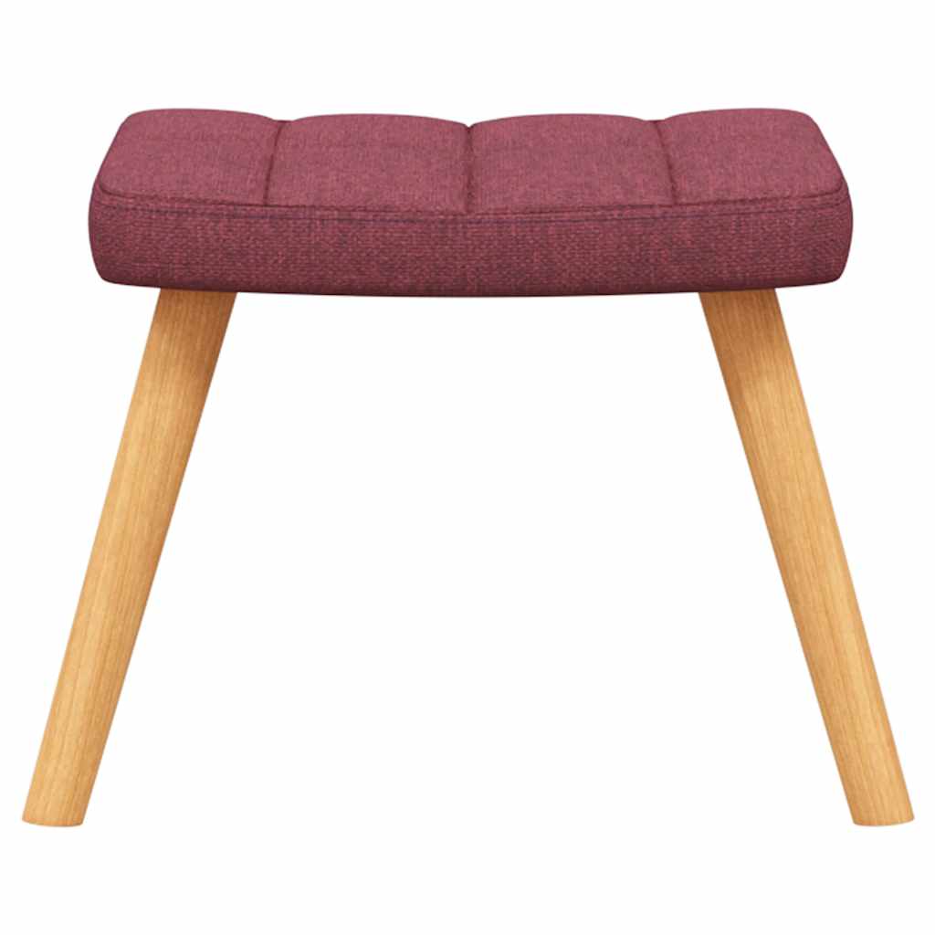 Chaise à bascule avec tabouret Rouge bordeaux Tissu