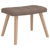 Chaise à bascule avec tabouret Taupe Tissu