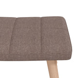 Chaise à bascule avec tabouret Taupe Tissu